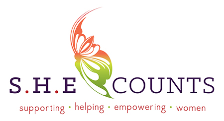 SHE COUNTS logo