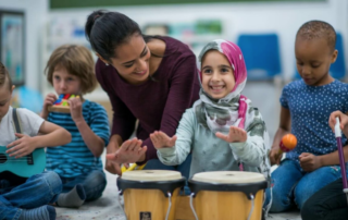 kids playing musical instraments