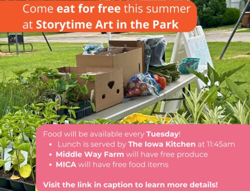 Join us for free lunch and fun activities at Storytime Art in the Park this summer!