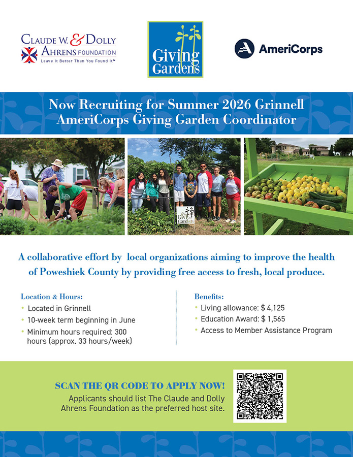 Giving Gardens AmeriCorps flyer