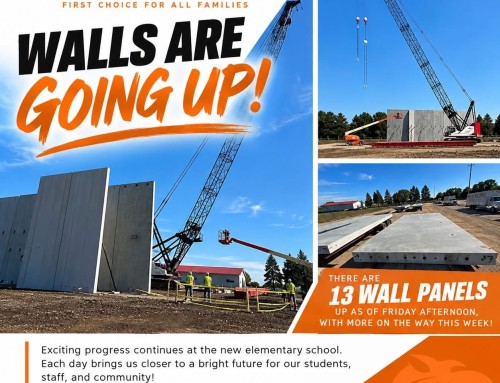 The walls are going up on the new elementary school